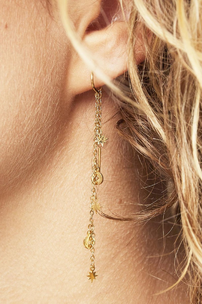 Oorbellen Starstruck Goud kleur Stainless Steel