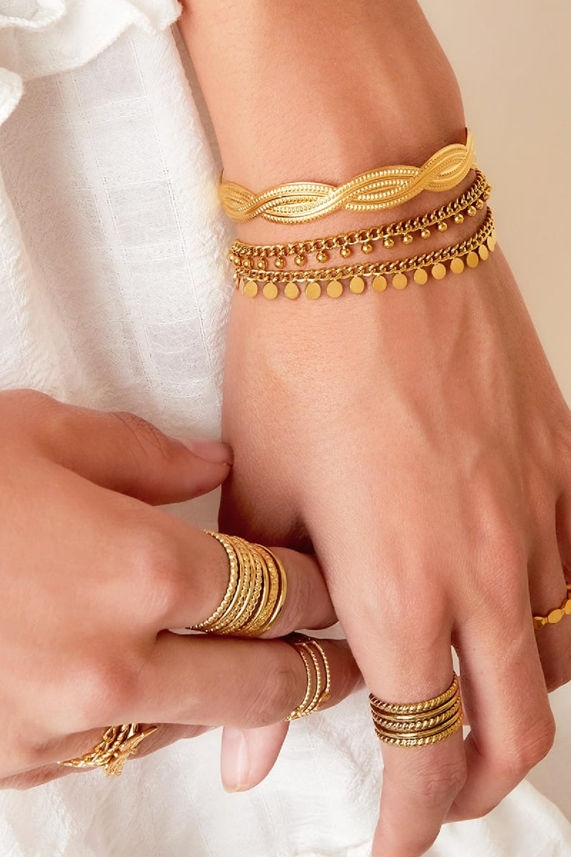 Roestvrij stalen armband Circles Zilver Stainless Steel