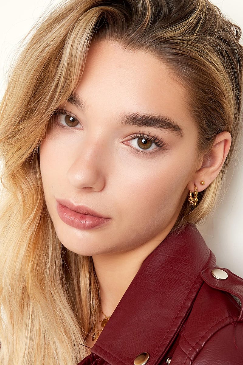 Oorringen met balletjes Goud kleur Stainless Steel