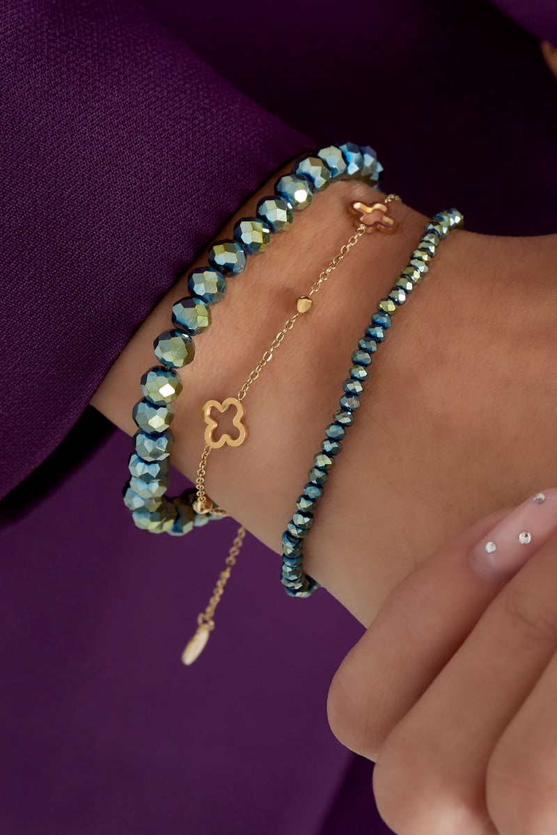 Armband open klavers Zilver Stainless Steel