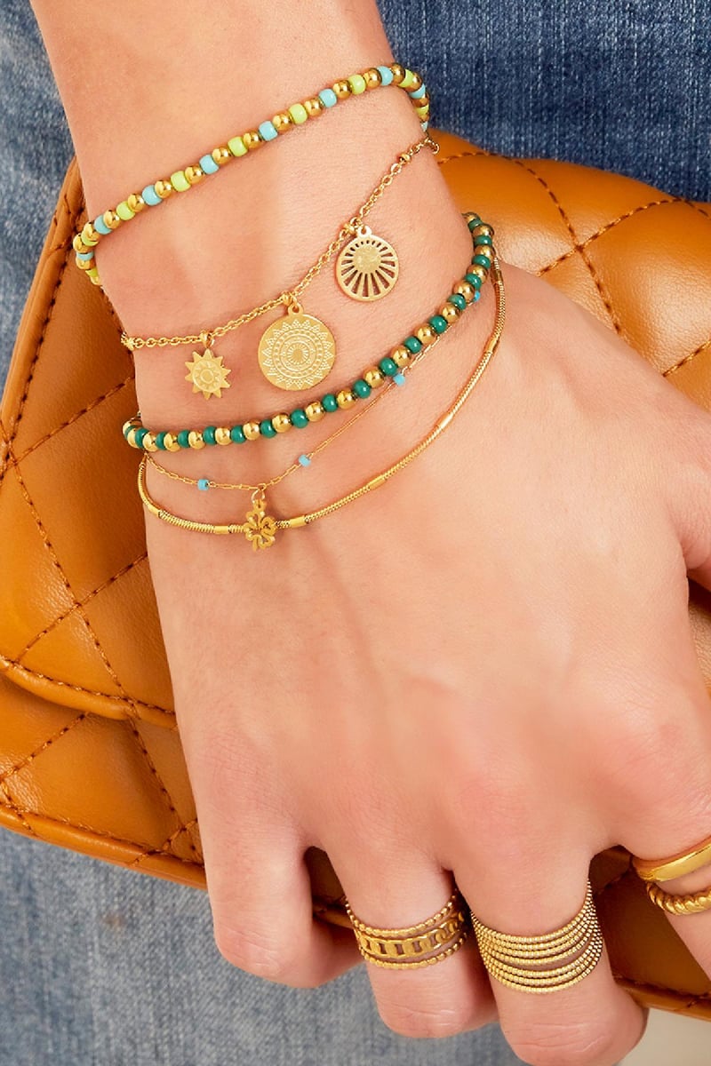 Armband universum Goud kleur Stainless Steel