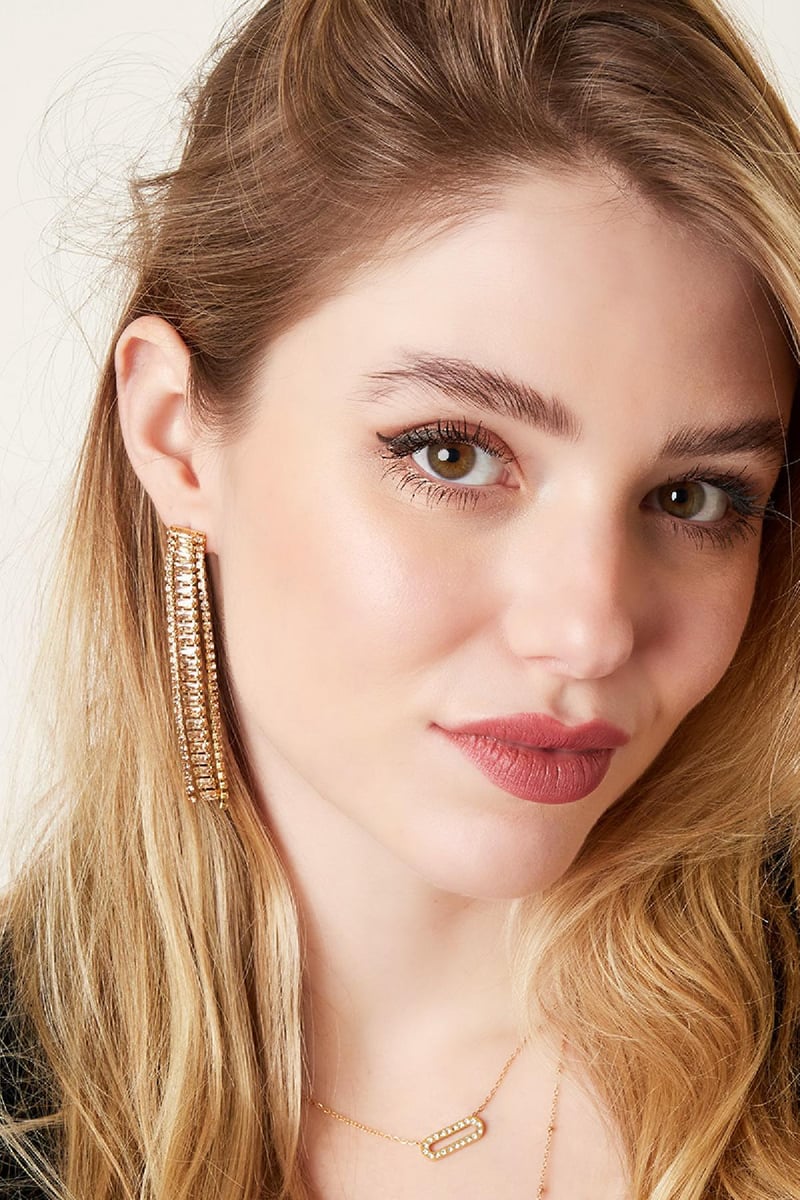 RVS oorbellen Shimmer Zilver Stainless Steel