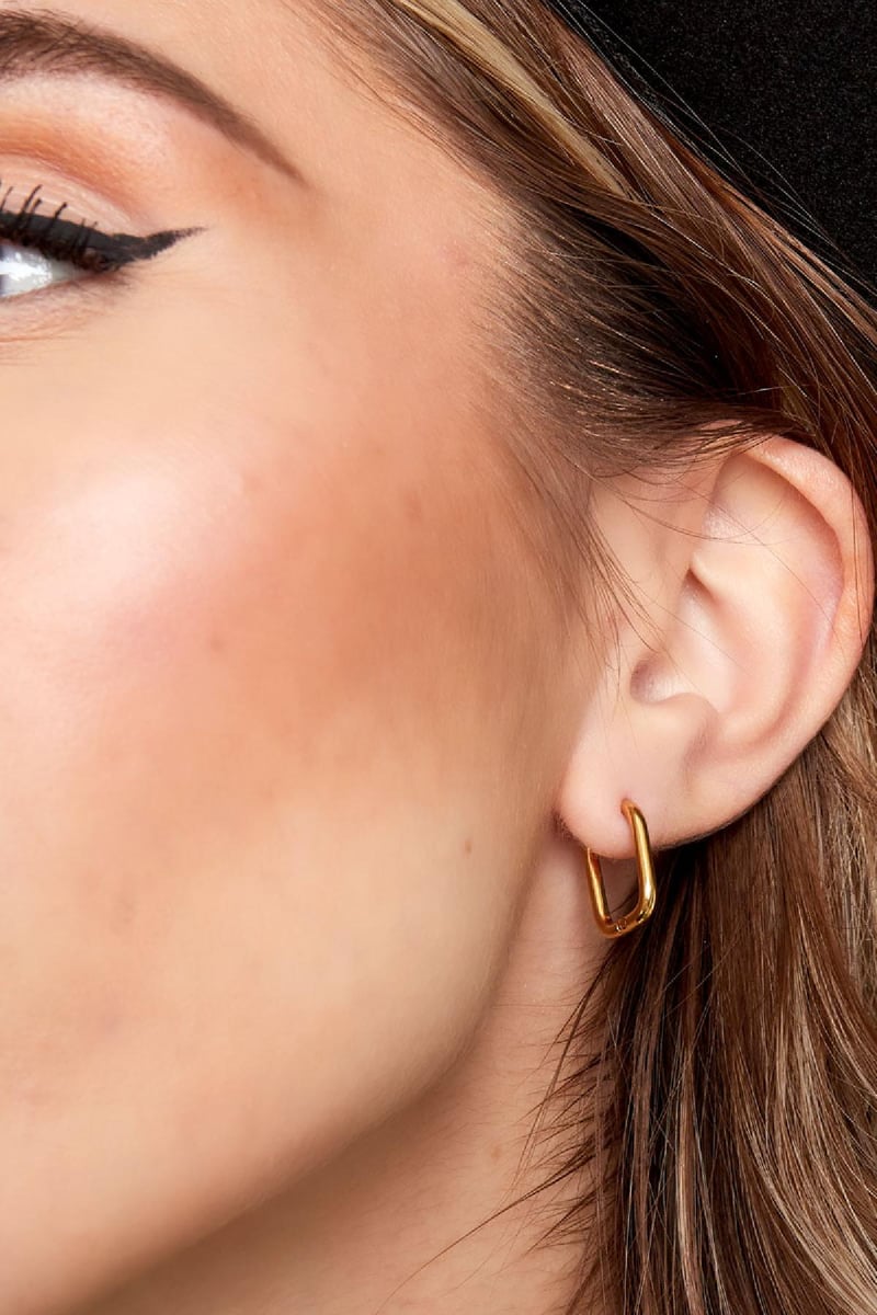 Oorbellen klassiek - large Zilver Stainless Steel