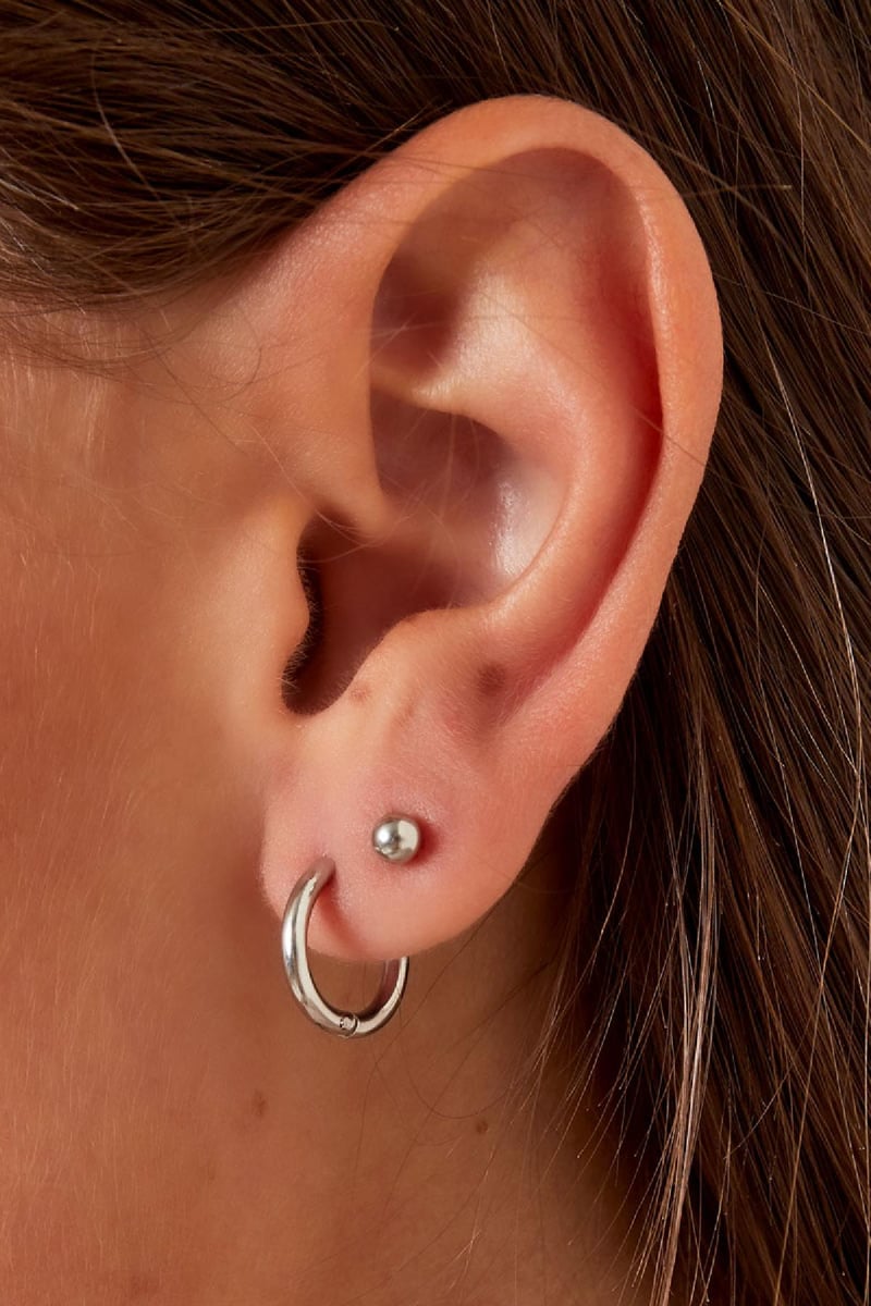 Creolen simpel XS Zilver Stainless Steel