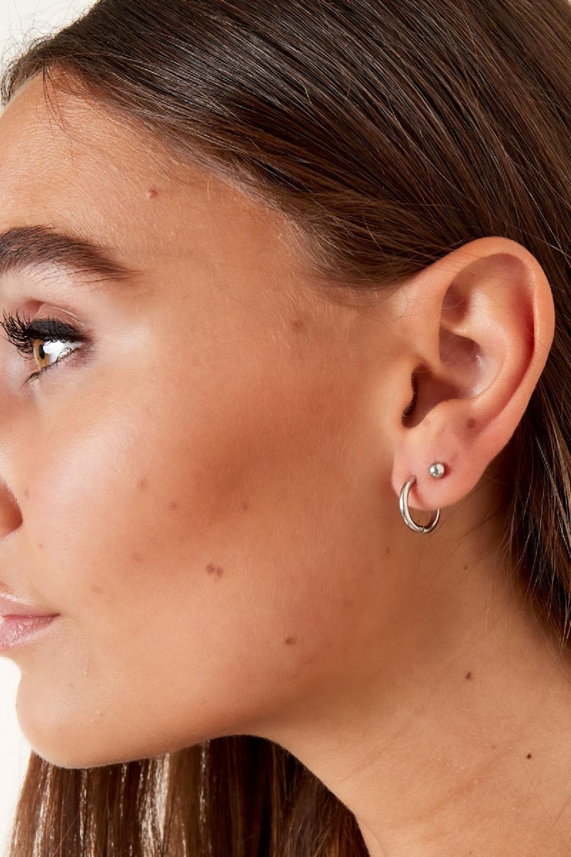 Creolen simpel XS Zilver Stainless Steel