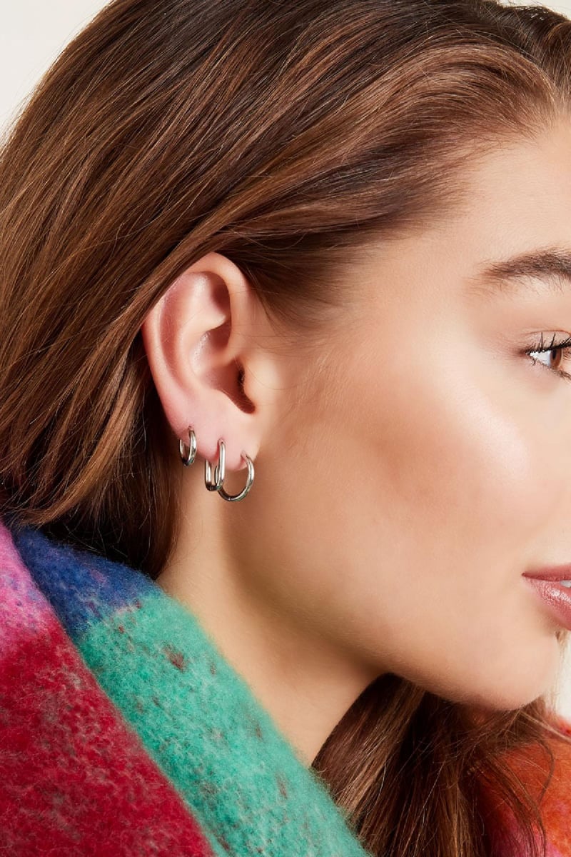 Creolen simpel M Goud kleur Stainless Steel