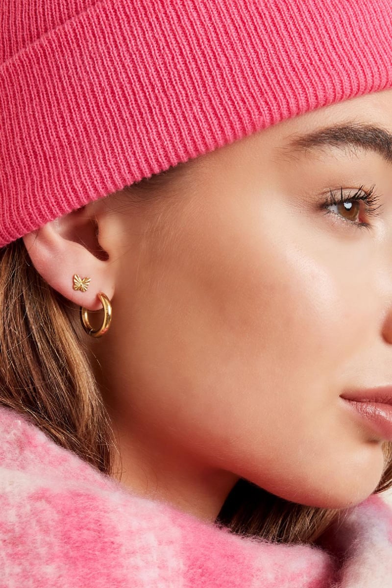 Creolen simpel L Goud kleur Stainless Steel