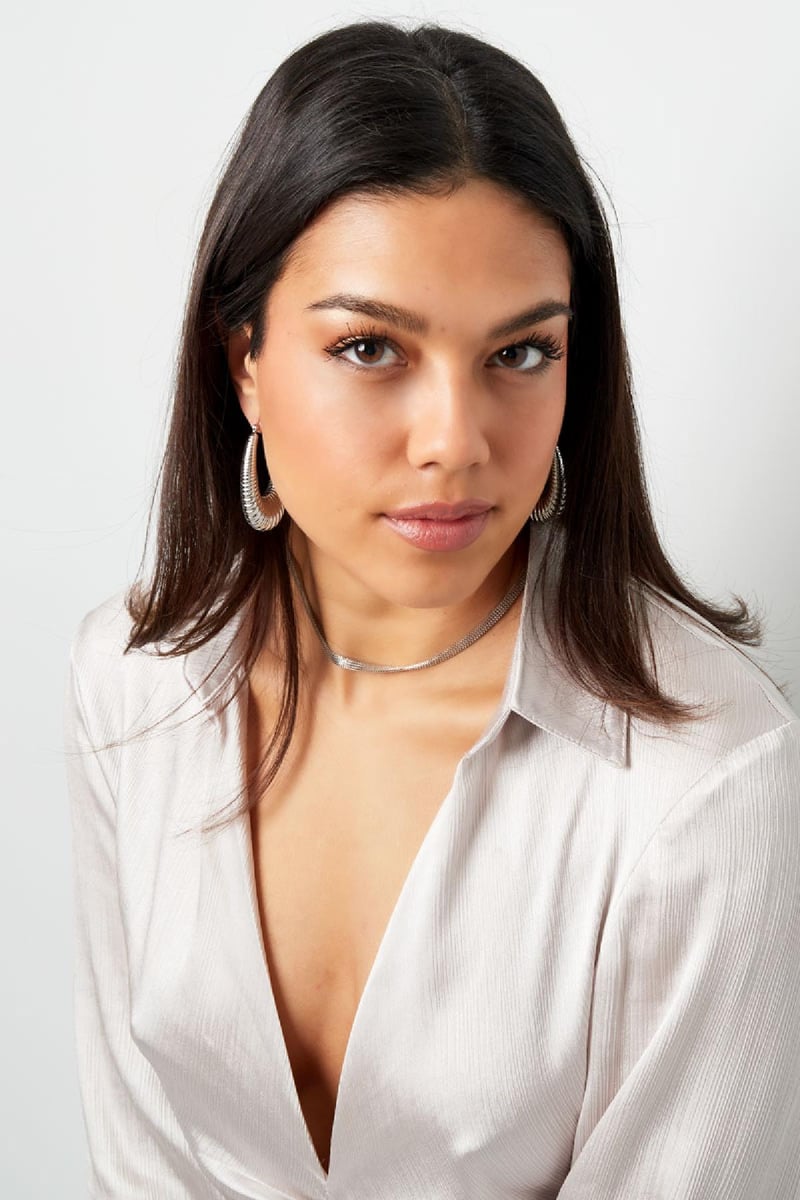 oorbellen stainless steel chique middel 