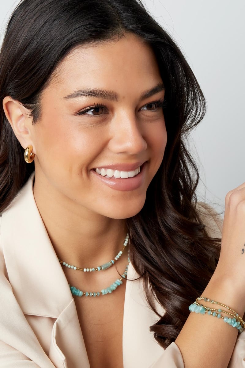 Oorstekers halve ronde basic Goud kleur Stainless Steel