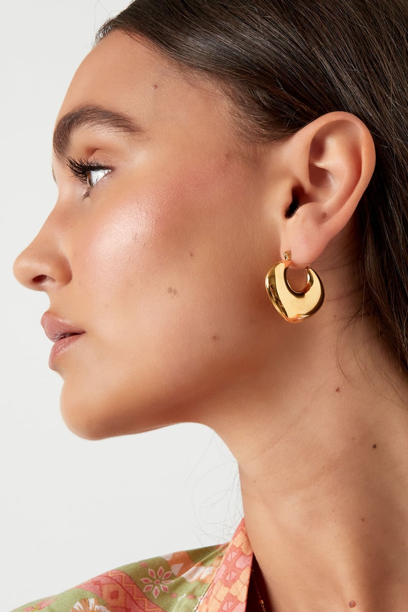 Chucky hoop earrings Goud kleur Stainless Steel