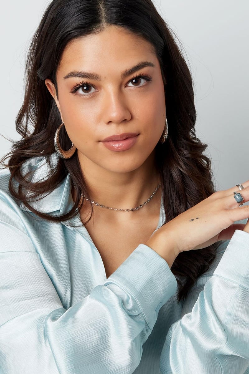 Oorbellen bubbel print groot Goud kleur Stainless Steel