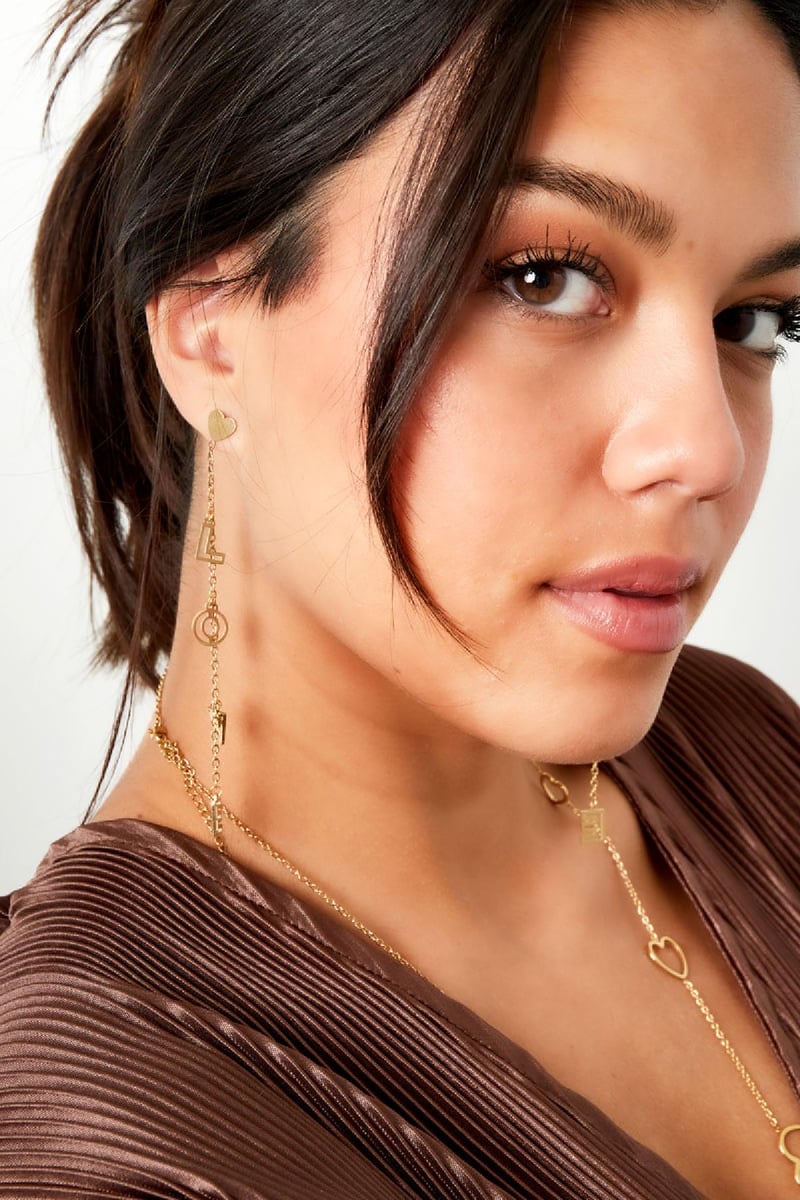 Oorknopjes love Zilver Stainless Steel