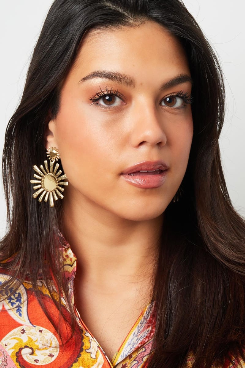 oorbellen stainless steel bloemen 