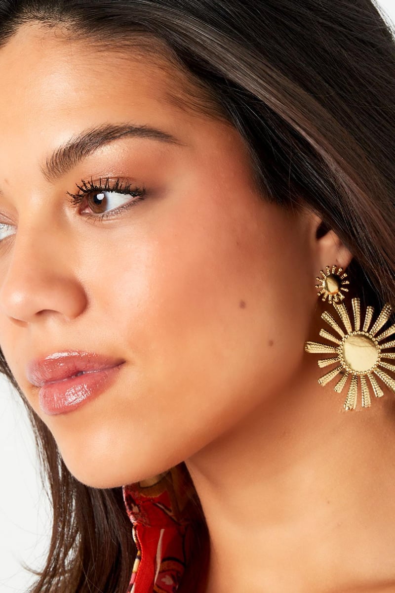 oorbellen stainless steel bloemen 