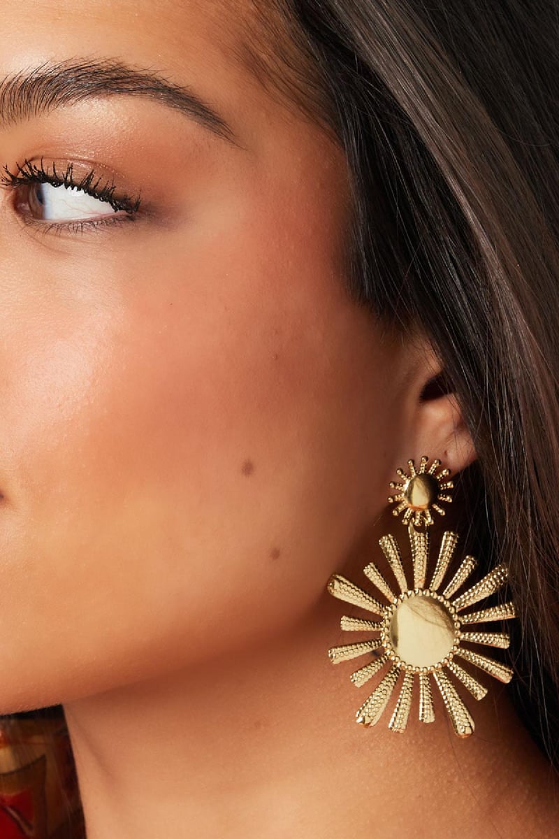 oorbellen stainless steel bloemen 