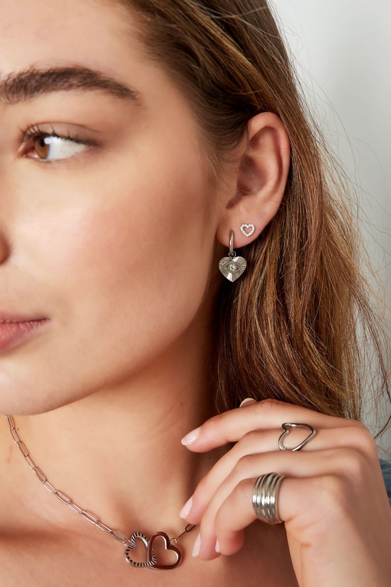 Oorbellensteker hartje - Goud kleur Koper