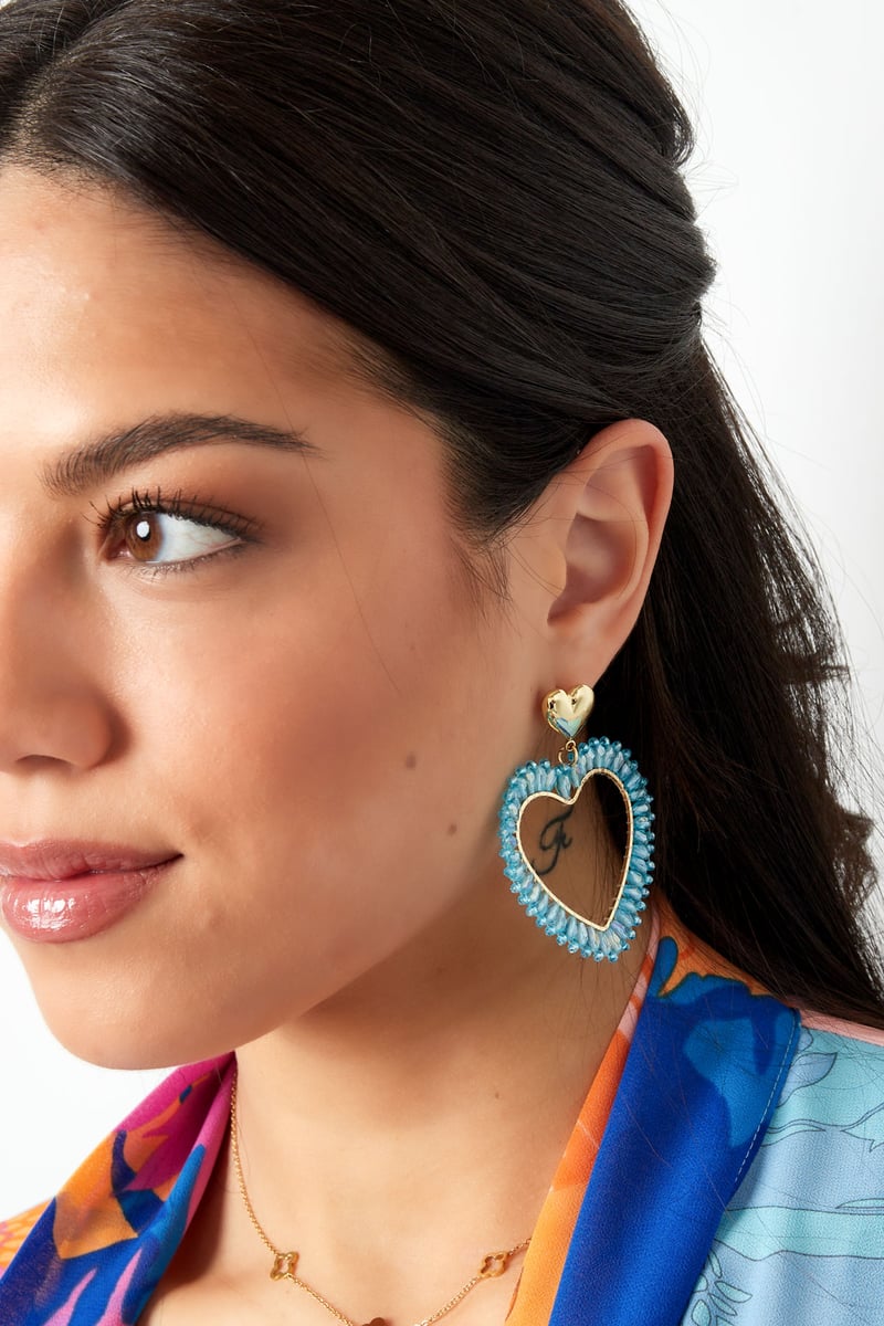 Hartvormige Oorbellen Zwart