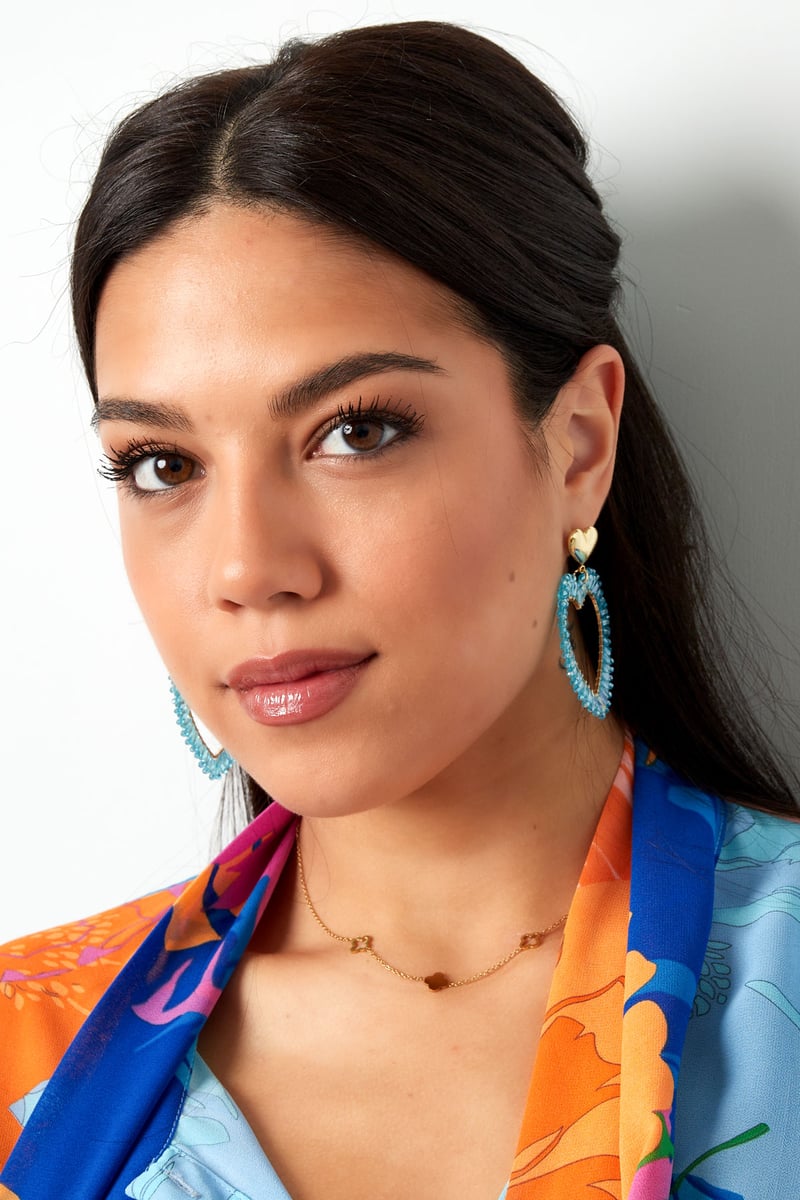 Hartvormige Oorbellen Zwart