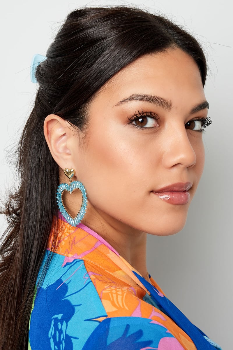 Hartvormige Oorbellen Zwart