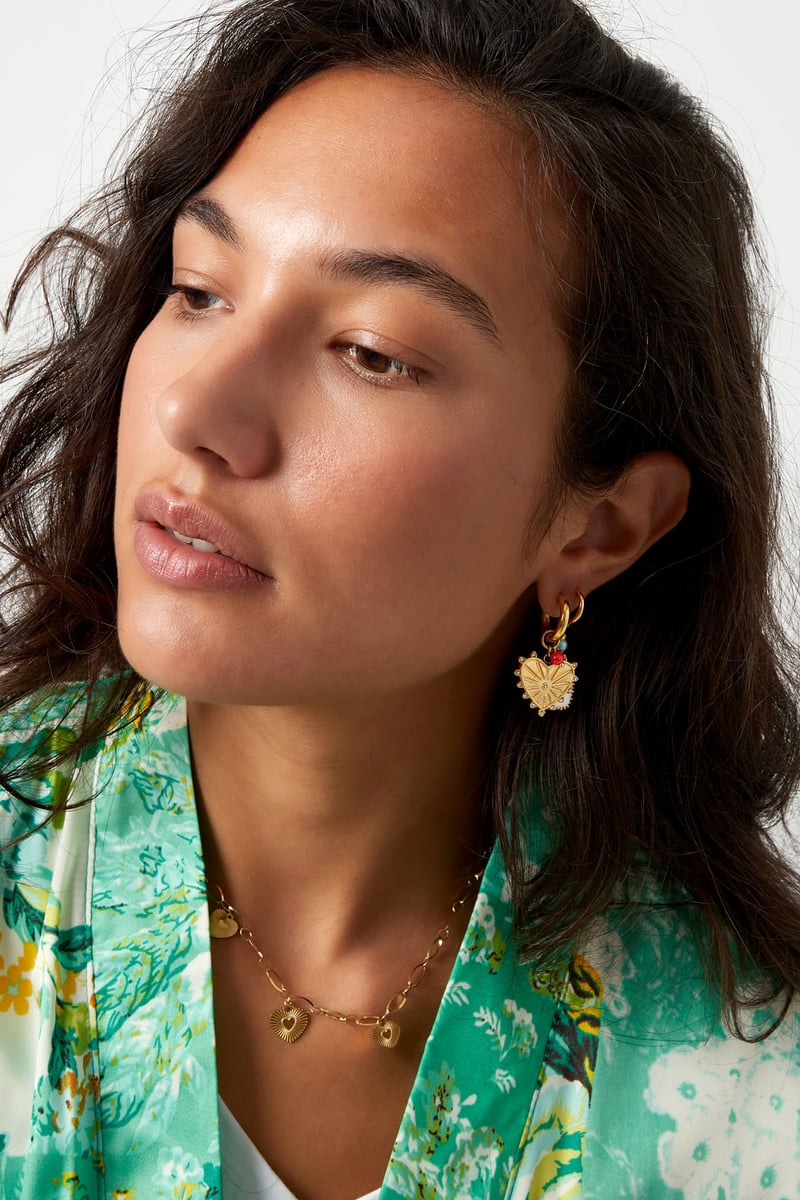 oorbellen hart met spikes