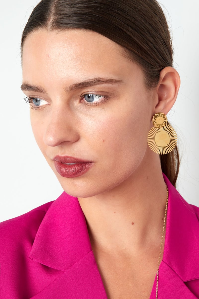 Oorbellen sun & sun - Goud kleur Stainless Steel