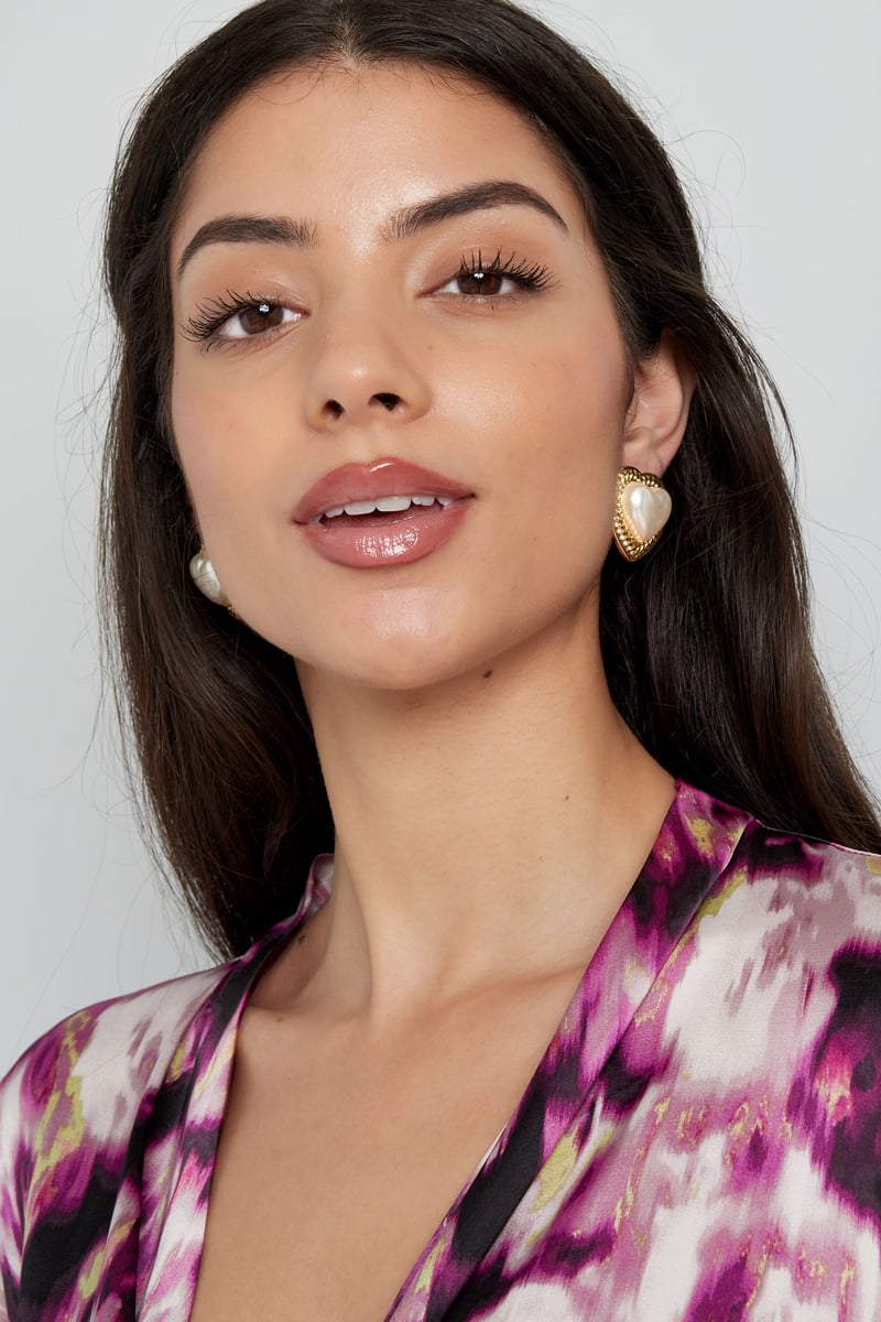 oorbellen hart parel