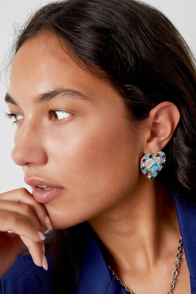 oorbellen kleurrijk hart