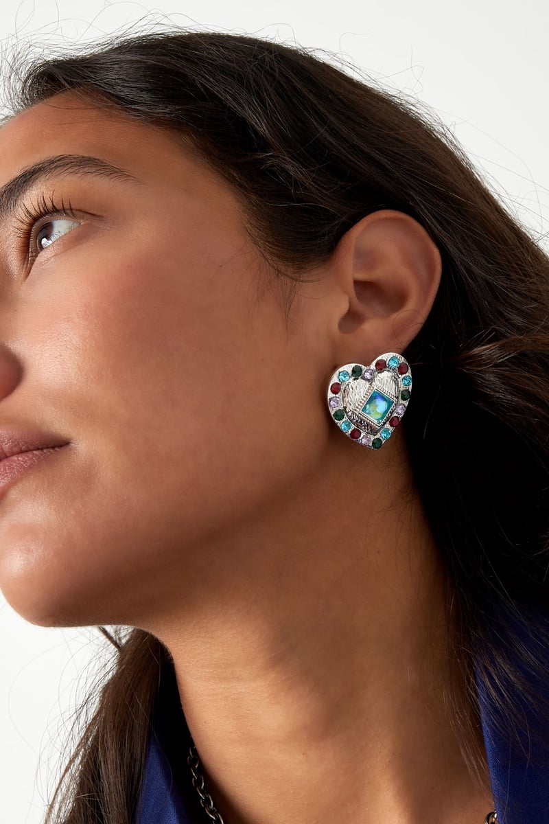 oorbellen kleurrijk hart