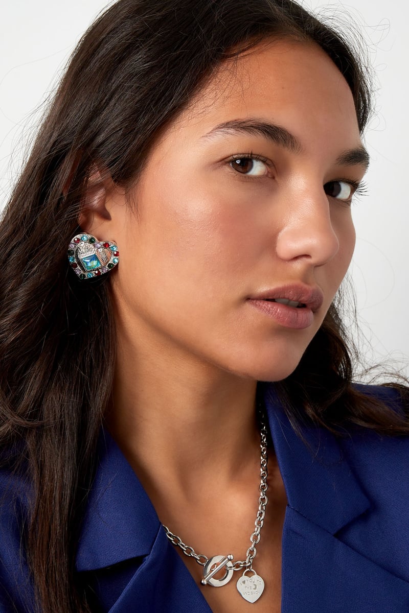 oorbellen kleurrijk hart