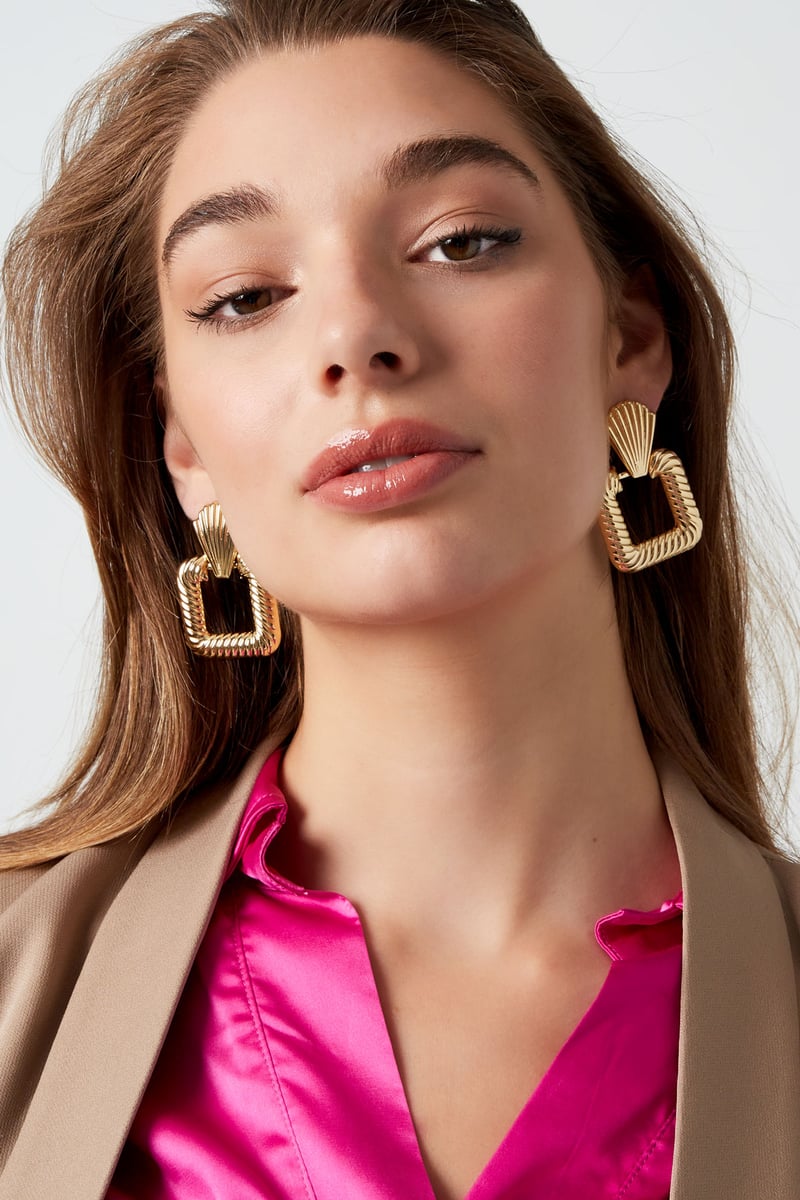 oorbellen shiny vierkant