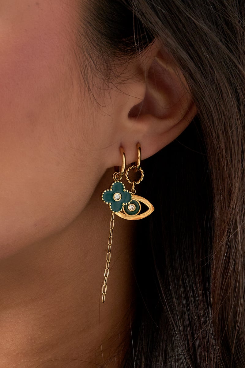 oorbellen wonderful clover - roze 