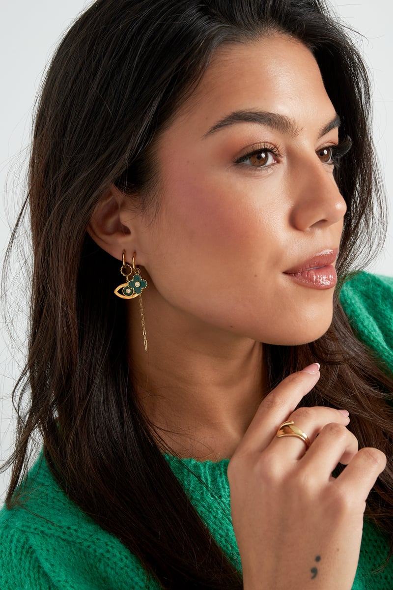 oorbellen wonderful clover - roze 