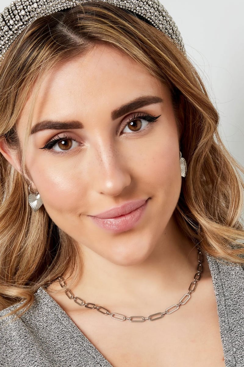 Oorbellen met hart Goud kleur Stainless Steel