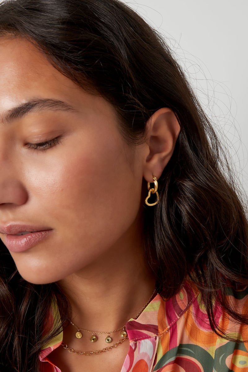 oorbellen gedraaid met hart