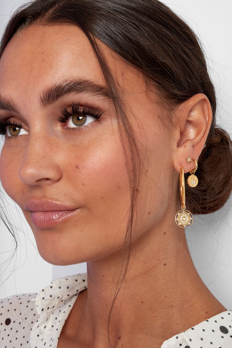 oorbellen zirkonen coin