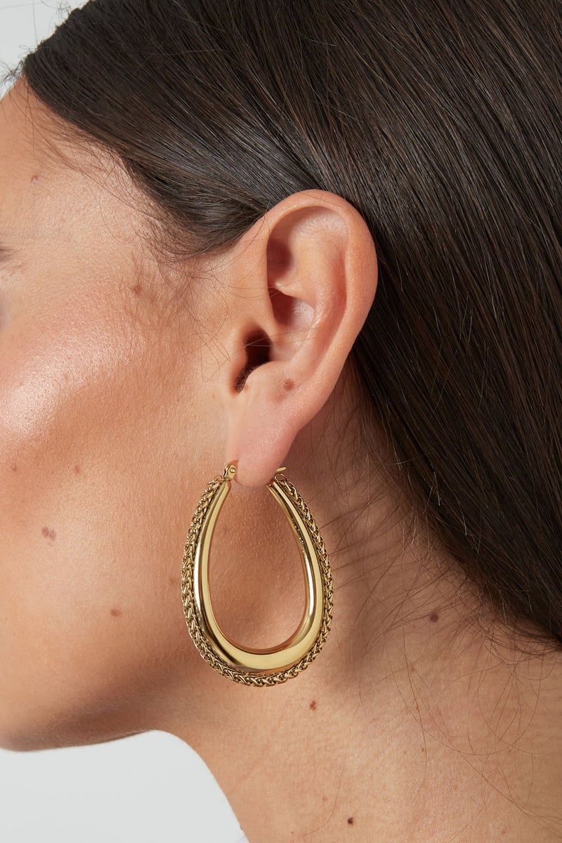 hoops met gevlochten rand