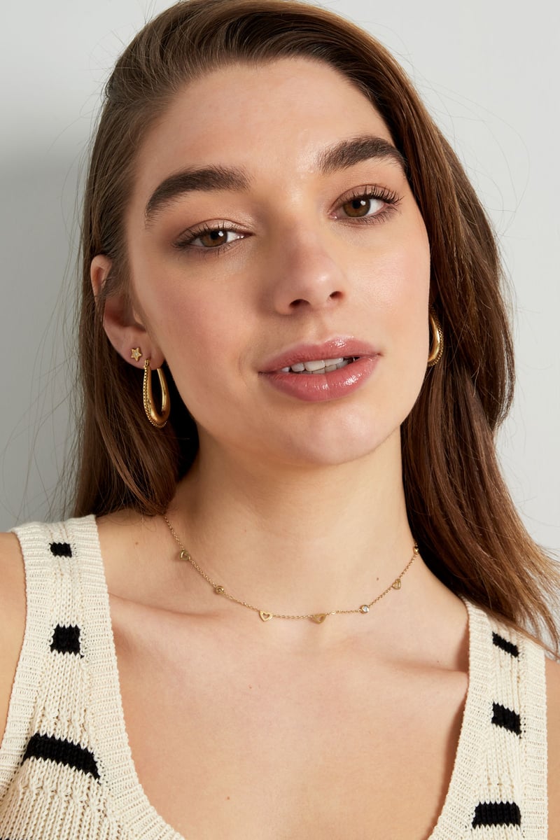 druppel vormige oorbel met schakkels