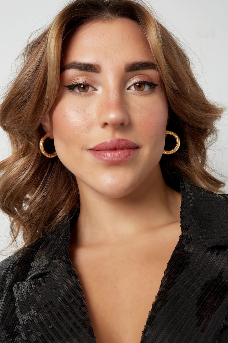 oorbellen rond streepjes klein