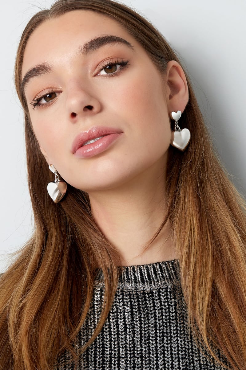 oorbellen dubbel hart