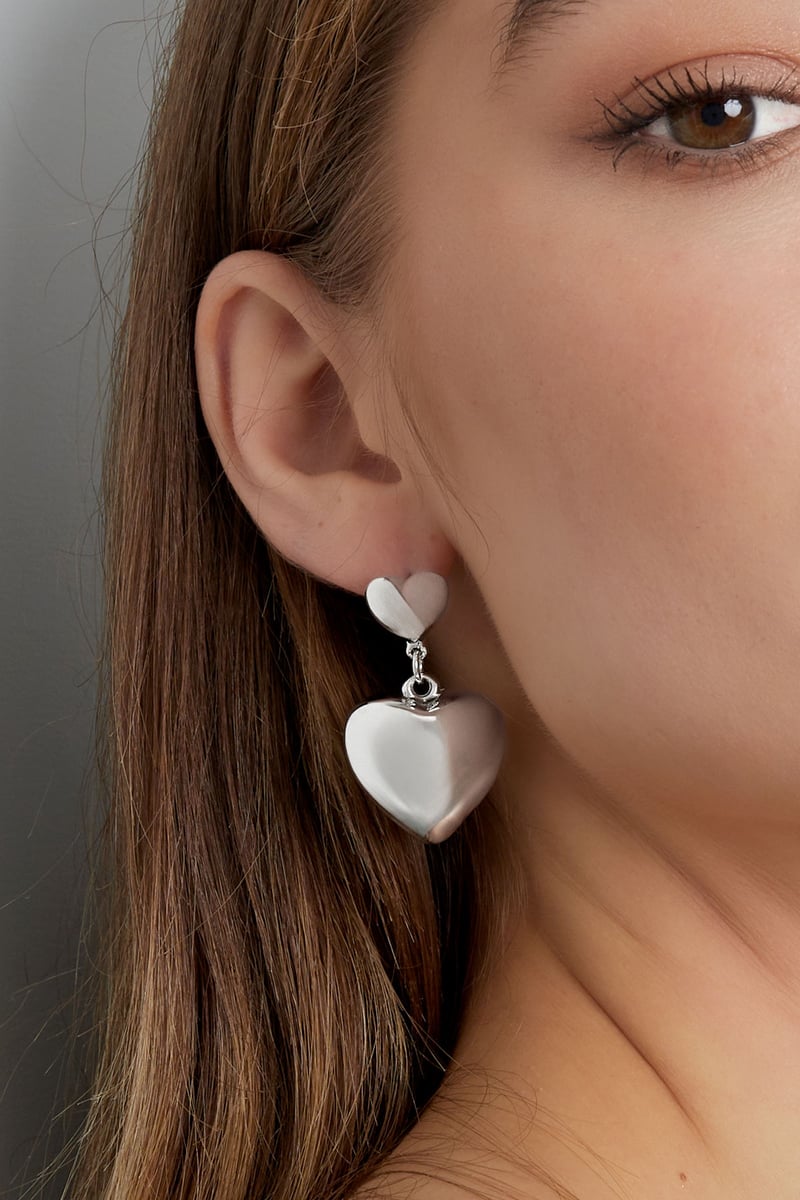 oorbellen dubbel hart