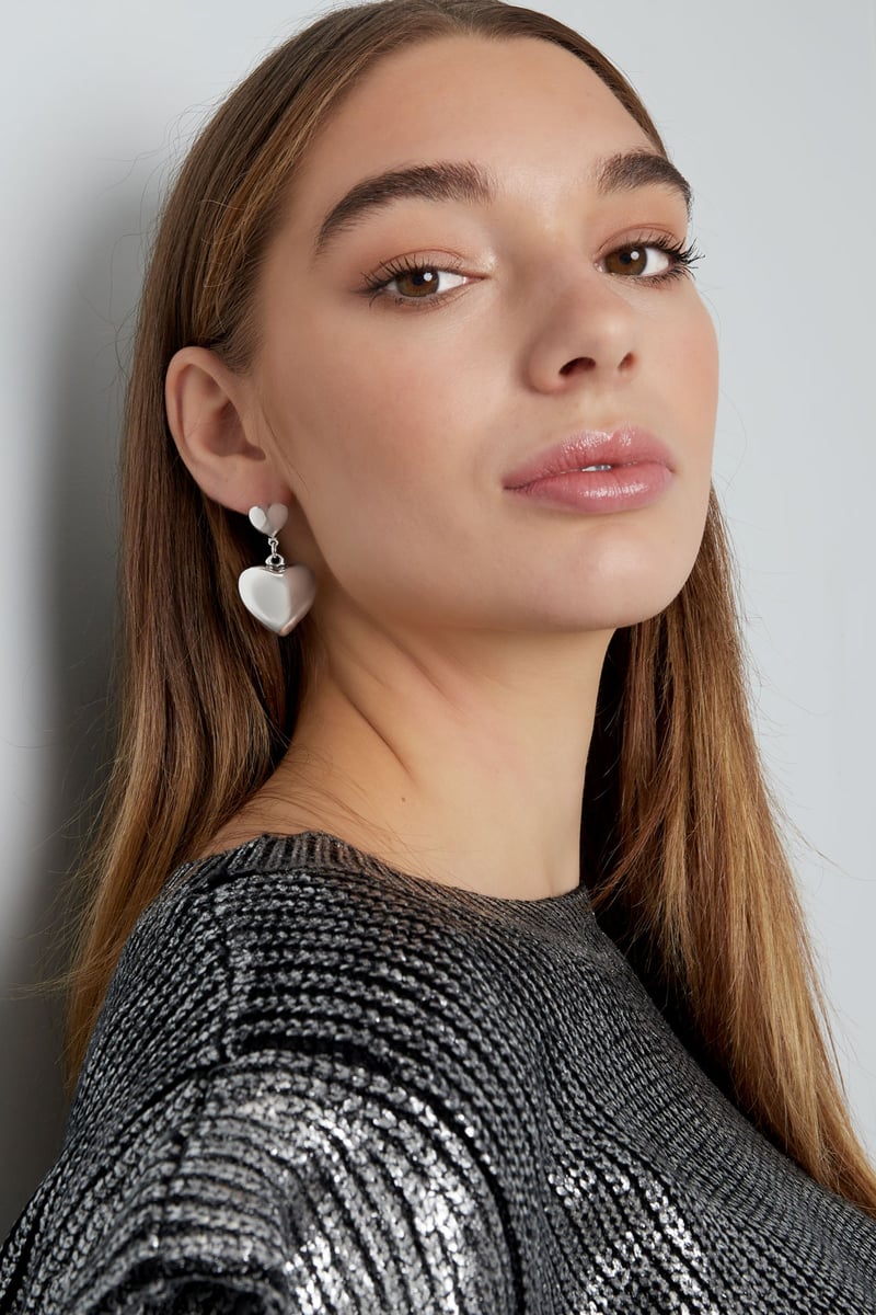 oorbellen dubbel hart