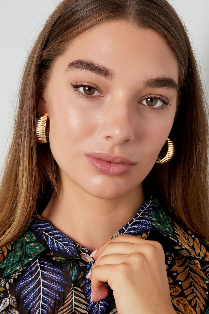 oorbellen grove streepjes print