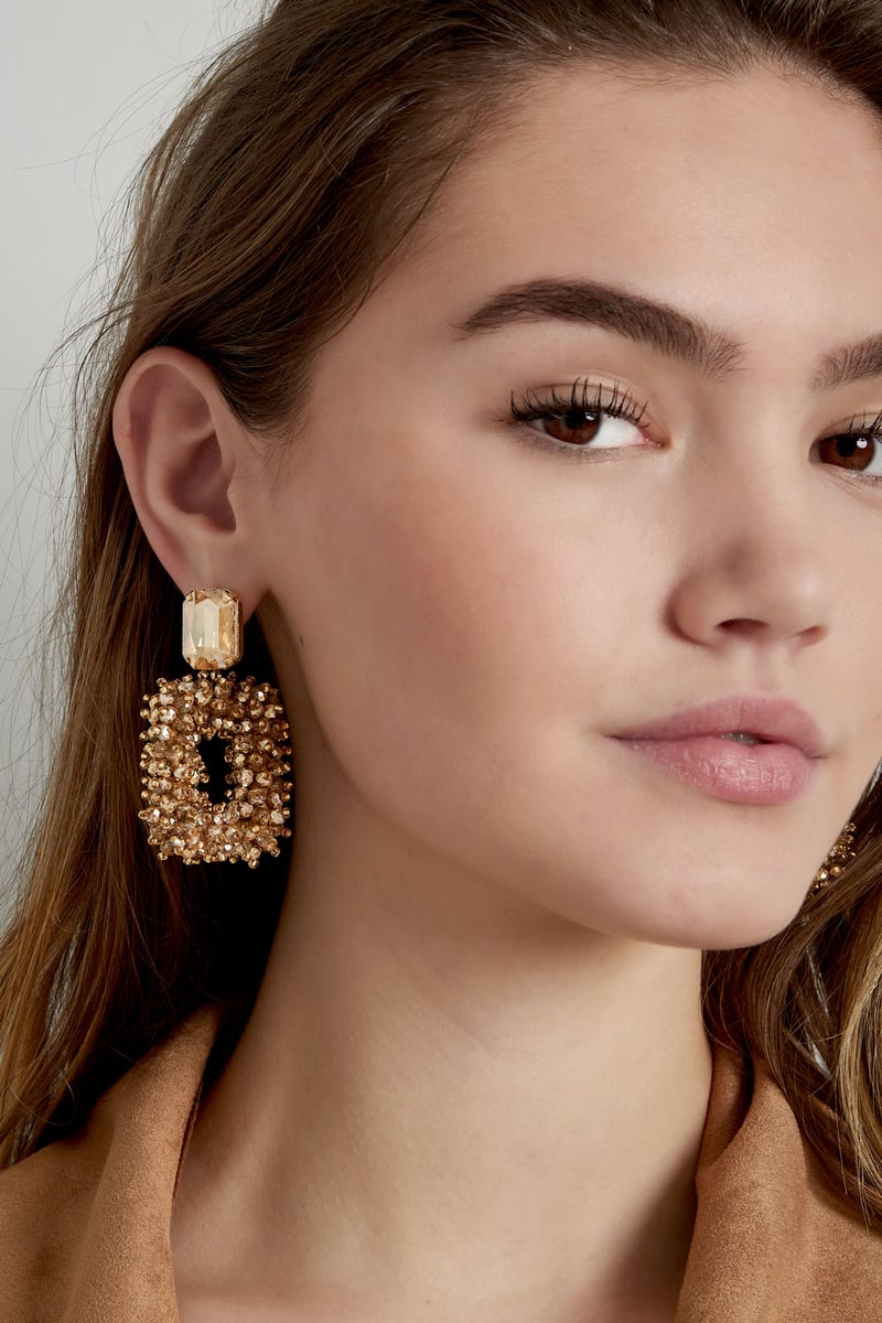 Oorbel glam party - rood