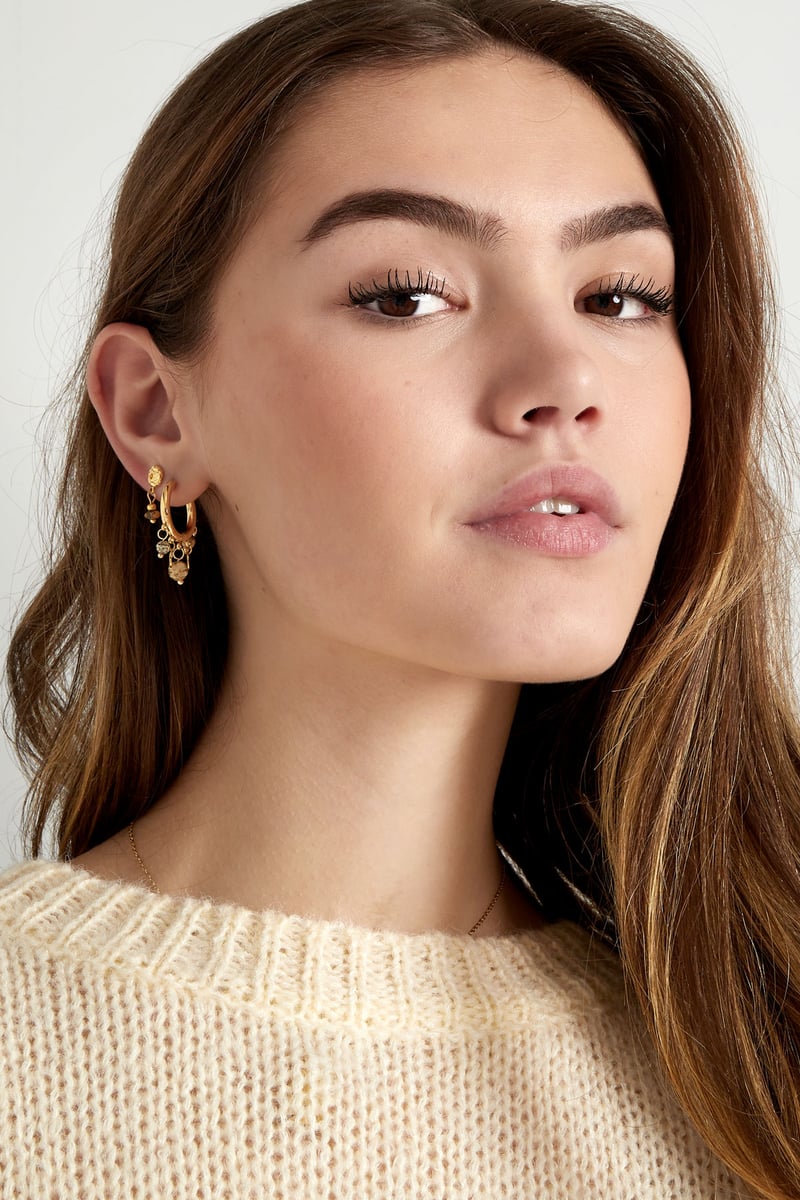 Oorbellen coins - bruin