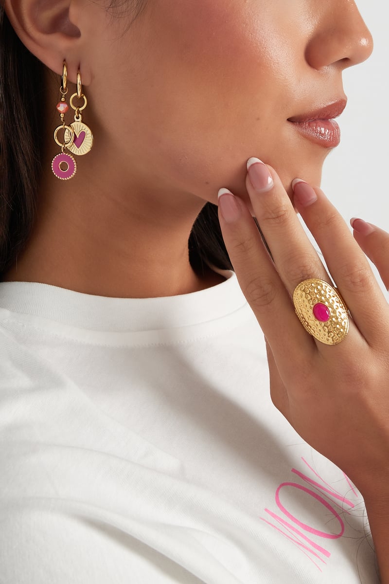 Oorbellen mystic mystery - fuchsia