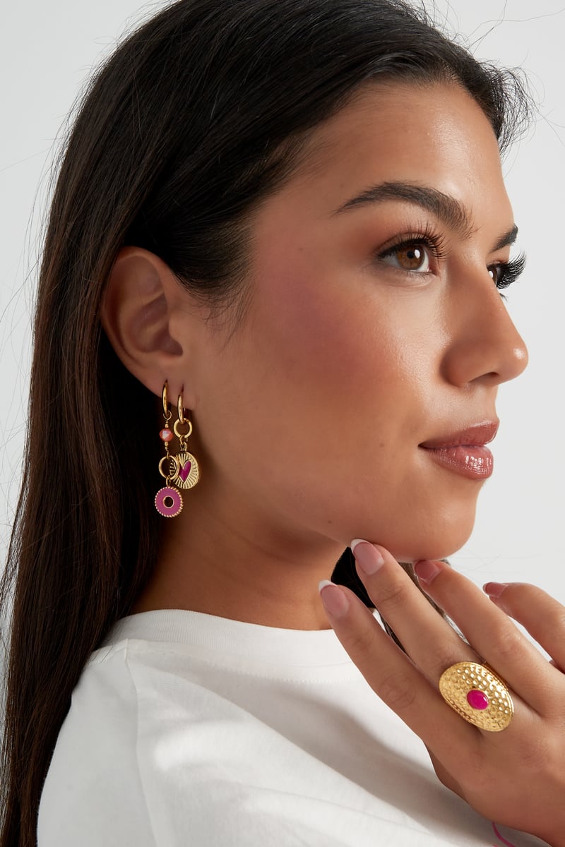 Oorbellen mystic mystery - fuchsia