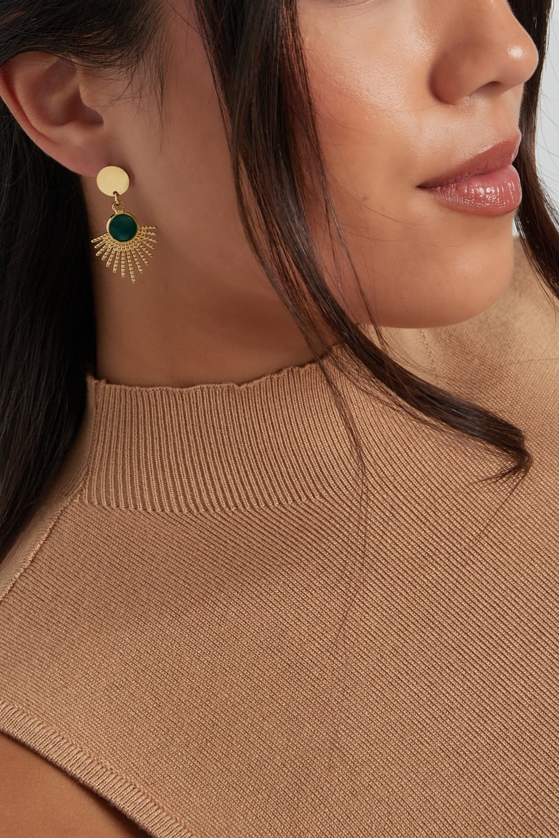 oorbellen secret soul - groen 