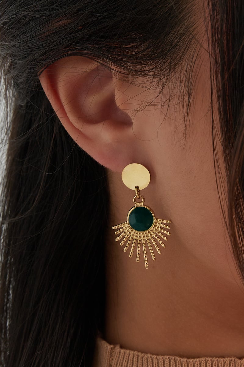 oorbellen secret soul - groen 