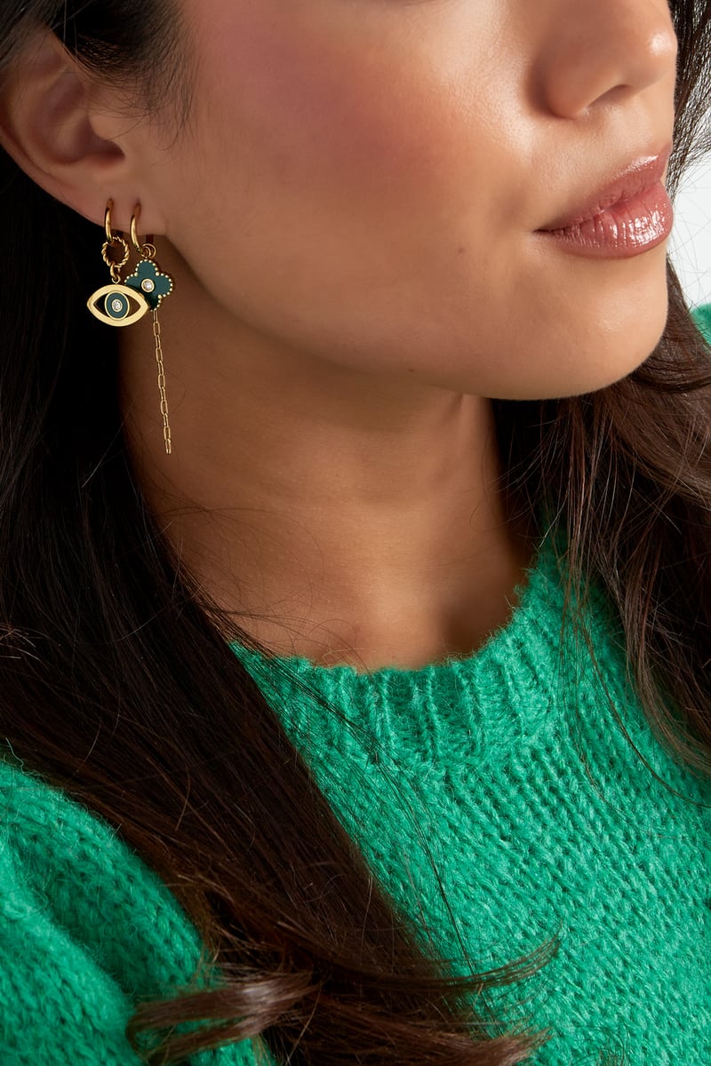 oorbellen eye want you - pink 