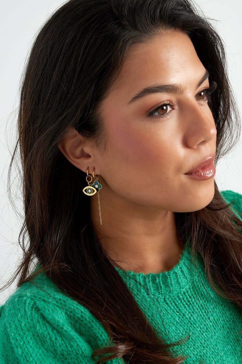 oorbellen eye want you - pink 